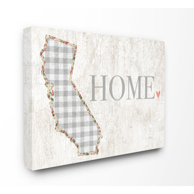 « california gray », impression au coeur et à la maison à motif floral