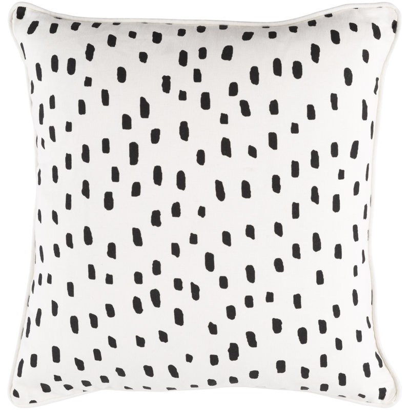 Manylath Animal Print Cotton Reversible Throw Pillow, White/Metallic Gold, Polyester/Polyfill, Yes
