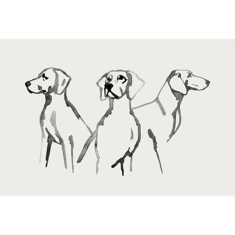 «Pup II» par Grace Popp - reproduction de dessin sur toile tendue, H 20 po x l 30 po