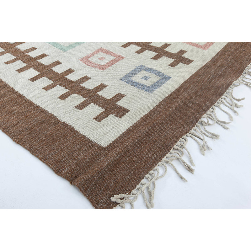 Vintage One-of-a-Kind Rectangle 6'3" X 9'8" Hand Knotted Area Rug