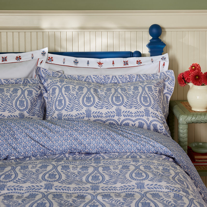 Wandering Indienne Cotton Percale Duvet Cover Set, Single Duvet Cover + 1 Pillowcase