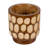 Hand-Carved Wood Planter with Dots-1142242843