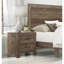 Table de chevet 2 tiroirs de style rustique brun avec quincaillerie en métal pour la chambre à coucher 2-1716382220
