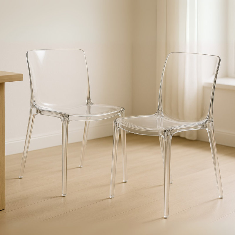 Chaise de salle à manger empilable Lade, Clair, Individuel