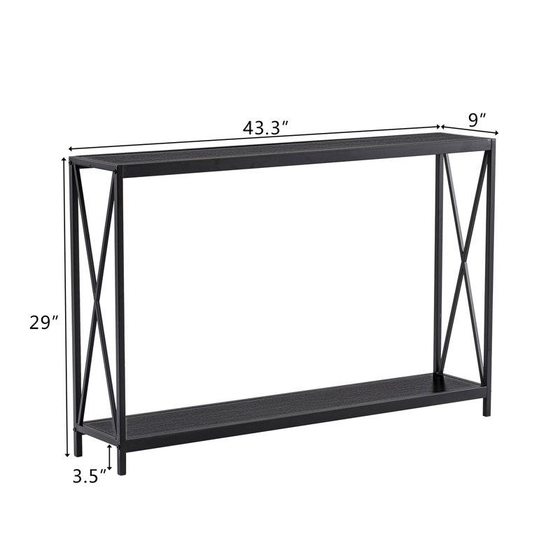Germantown Console Table, Black, 29" H X 43.3" W X 9" D