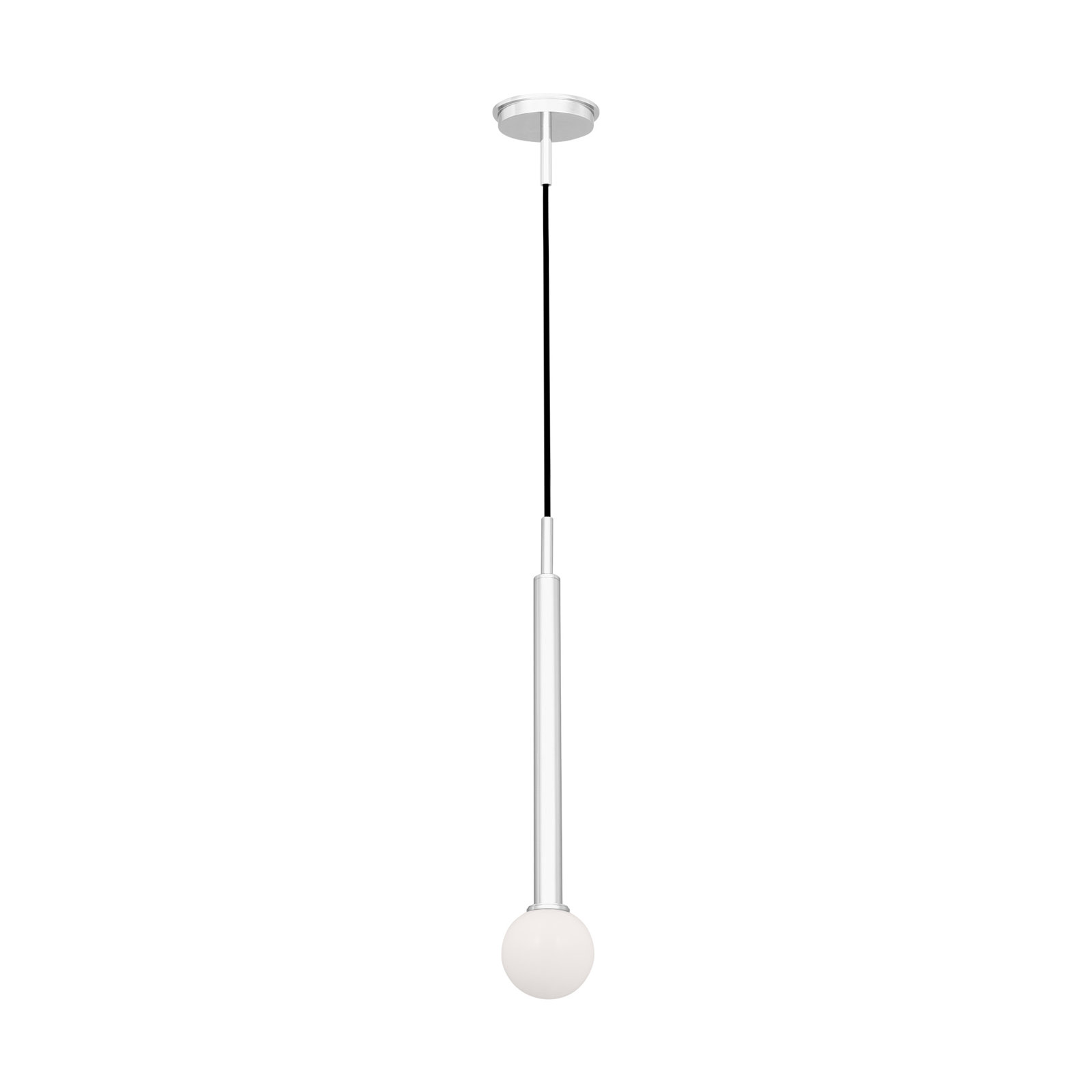 Allegra Dimmable Single Light Pendant, 20" H x 8" W x 8" D, Polished Nickel