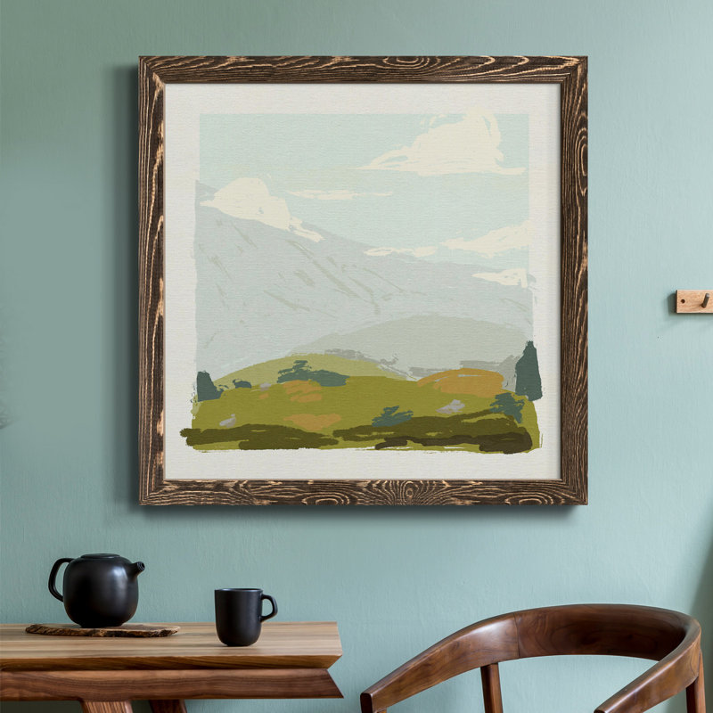 Alpine Ascent I-Premium, toile encadrée - prête à être accrochée, H 20 po x l 20 po x P 1,5 po, Noyer