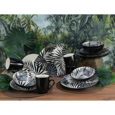 TROPICANA Stoneware Dinnerware Set 16 Piece - Service for 4
