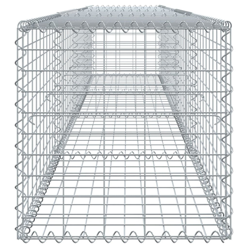 Grand pot d'extérieur Gabion, H 19,7 po x l 157,5 po x P 19,7 po