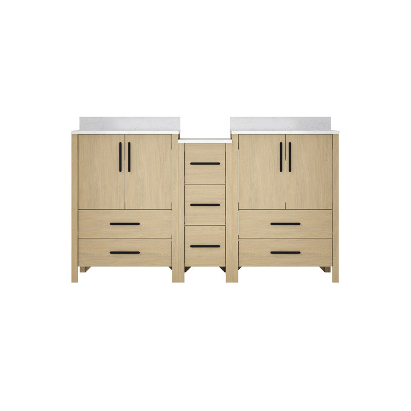 Meuble-lavabo à double cuve l 60 po x P 22 po x H 34 po, 60"
