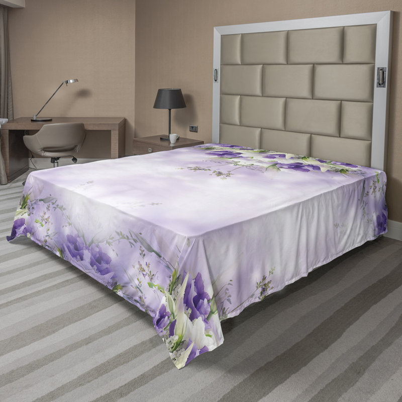 Microfiber No Pattern And Not Solid Color Flat Sheet, King Flat Sheet
