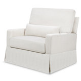 Crawford Pillowback Chair and a Half Upholstered Swivel Glider