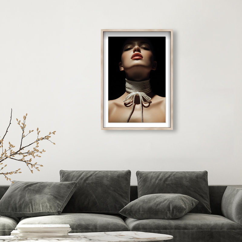 Pearl Constellation Print by Oliver Gal, 16.5"H x 11.5"W, Natural Oak Shadowbox