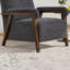 Fauteuil d'appoint rembourré en tissu de 28,35 po de largeur avec pieds en bois massif (ensemble de 2)-2104788421