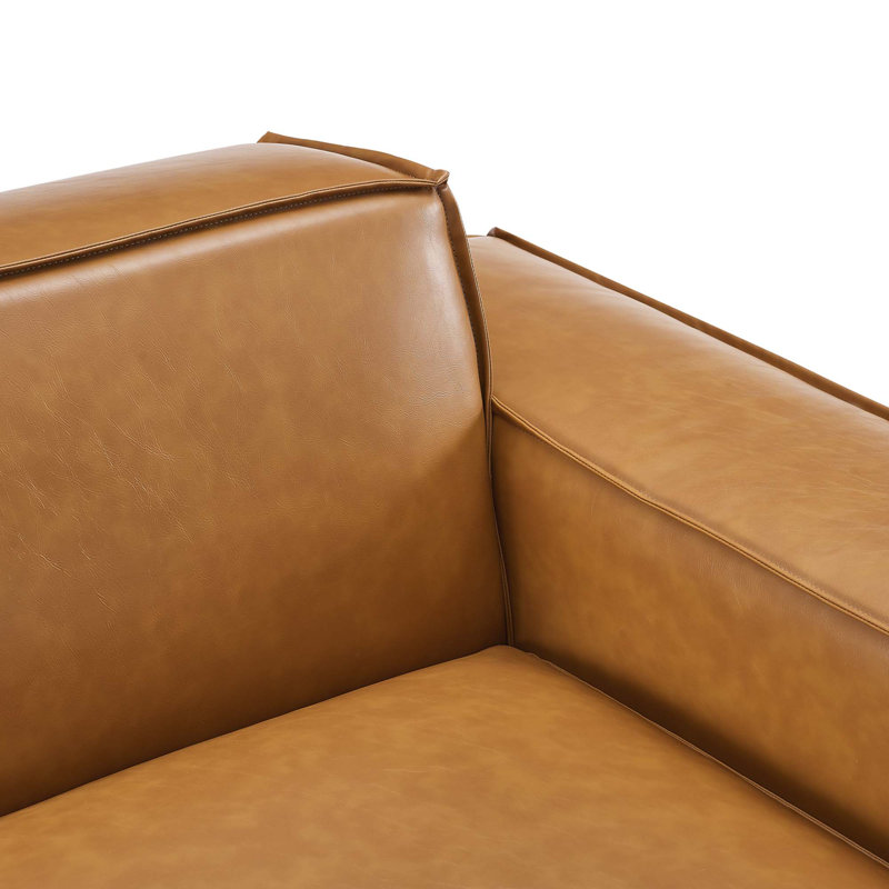 Fauteuil modulaire en cuir Vegan Normant