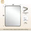 Miroir de salle de bain rectangulaire contemporain | Cadre épais en acier inoxydable-336024026-336024005