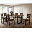 Ensemble de 2 chaises d'appoint en bois au fini noyer