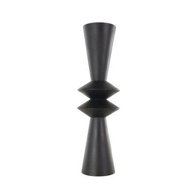 Cole And Grey Metal Art Deco Fluted Decorative Vase