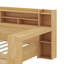 Lit de jour double en bois avec tablettes de rangement et bureau d'étude-260651818