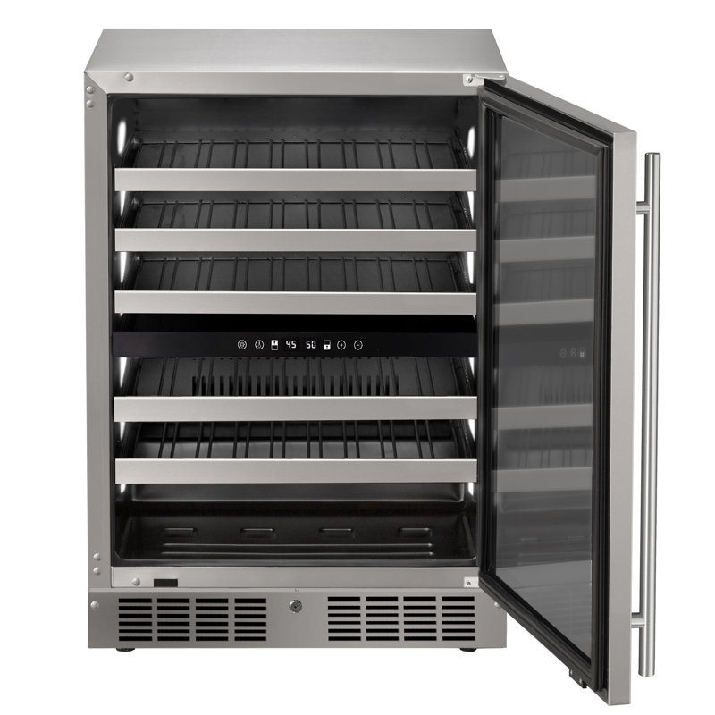 Marvel 24"W. Essential 5.1 Cu.Ft. Dual-Zone Wine Refrigerator - Stainless Steel Frame with Glass