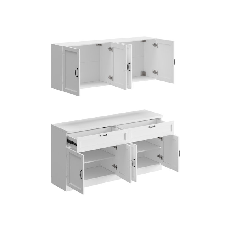 Garde-manger l 63 po avec 8 portes et 2 tiroirs