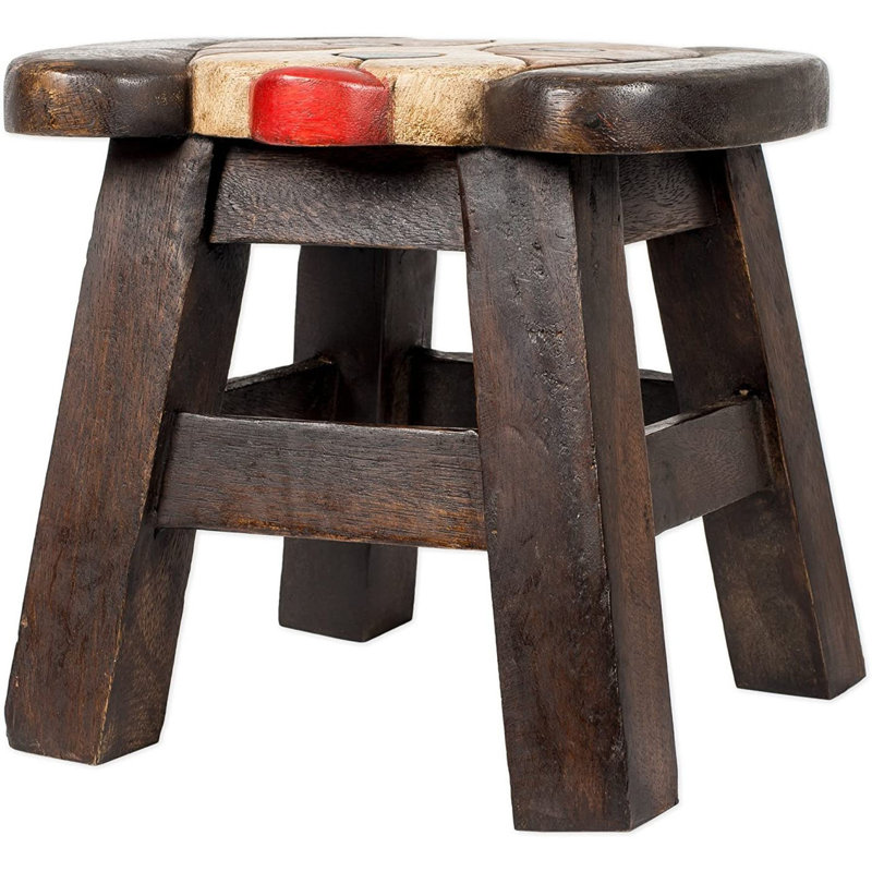 Harriet Bee Essye Dark Brown Animals Step Stool | Wayfair