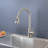 Single Handle Pull Down Sprayer Kitchen Faucet in Brushed Nickel-111996124
