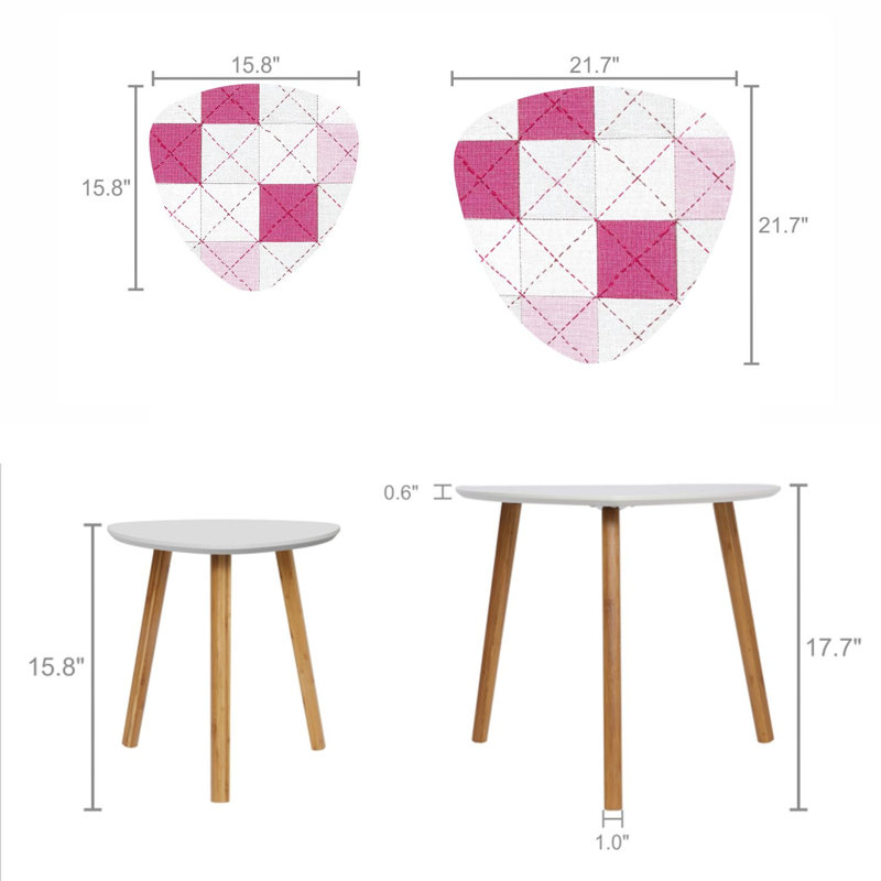 Ensemble de 2 tables basses gigognes Triangle