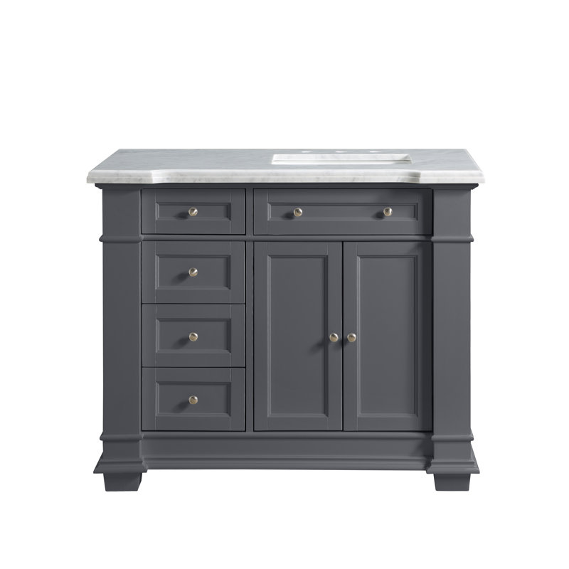 Riccardo 42" Single Bathroom Vanity Set, Gray