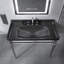 Meuble-lavabo autoportant en chrome avec lavabo console 36 po x l 18 po x H 39 po-1658872320