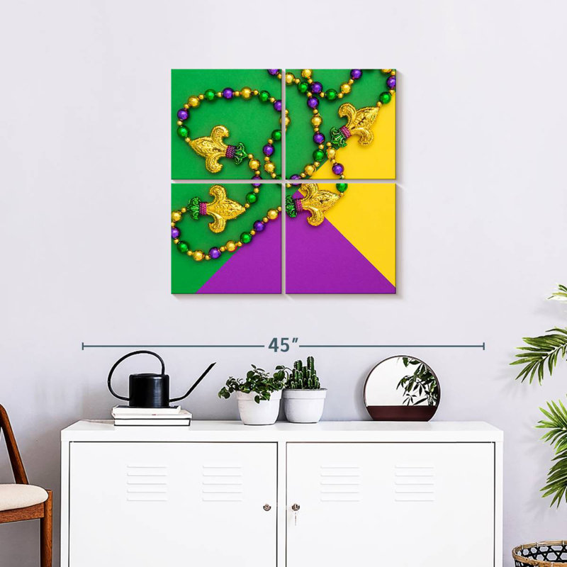 Bijoux Lelend Mardi Gras, H 26 po x l 26 po