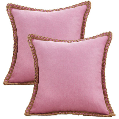 Cotton Linen Cotton 18'' Throw Pillow Cover