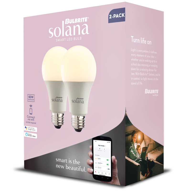 Solana A19 WiFi Connected Smart LED Light Bulb