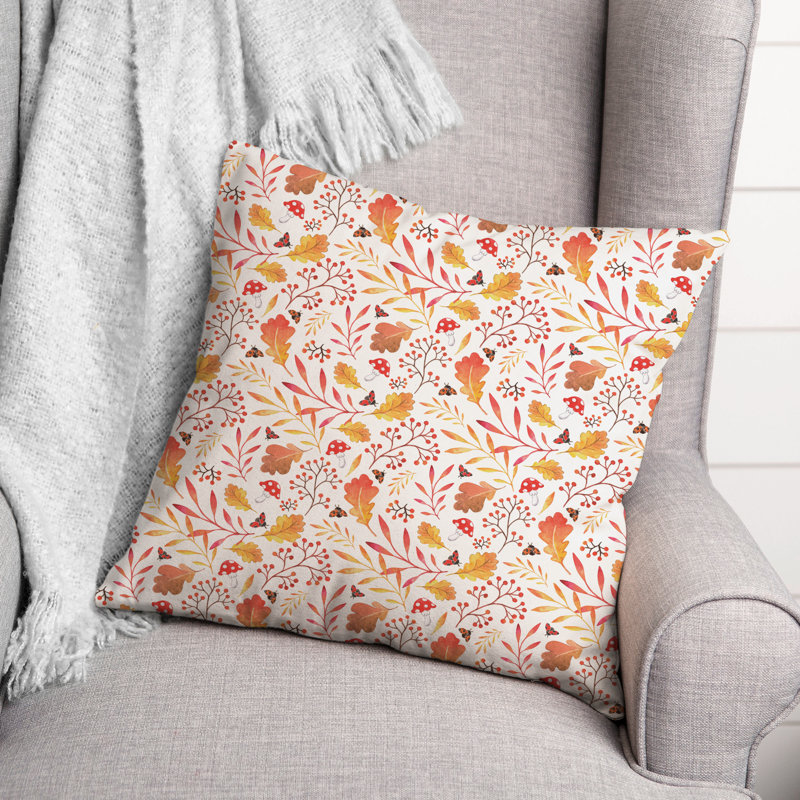 Floral Reversible Throw Pillow, 18" x 18"