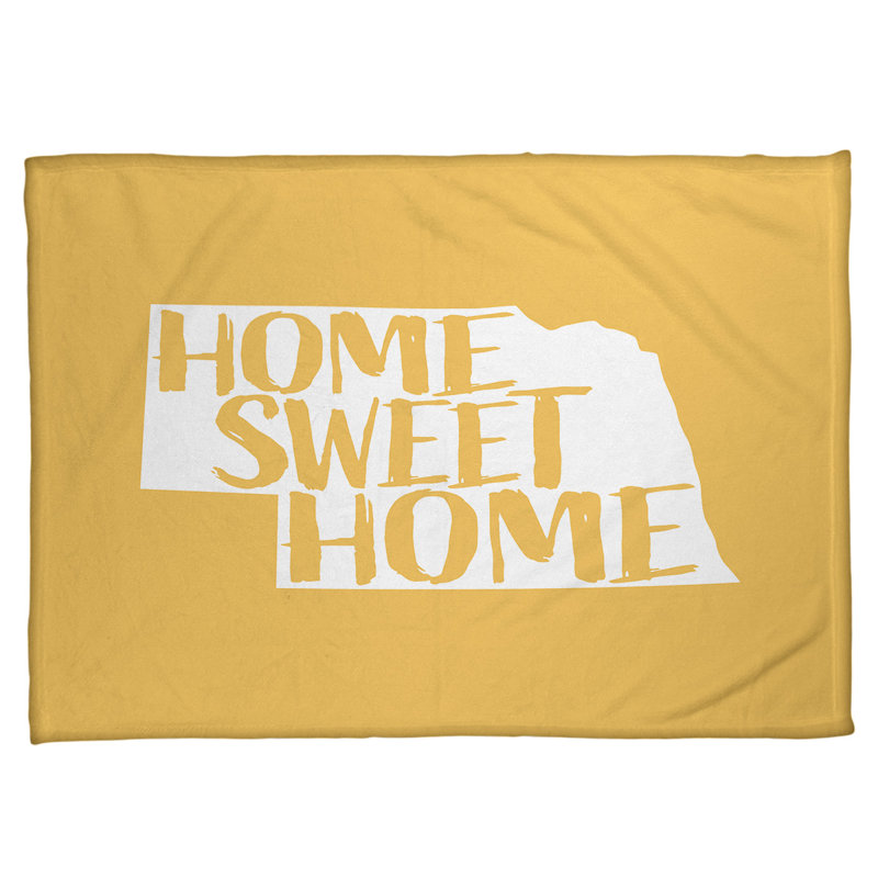 Jeté en polaires pour nebraska home, l 62,5 po x L 82,5 po, Jaune