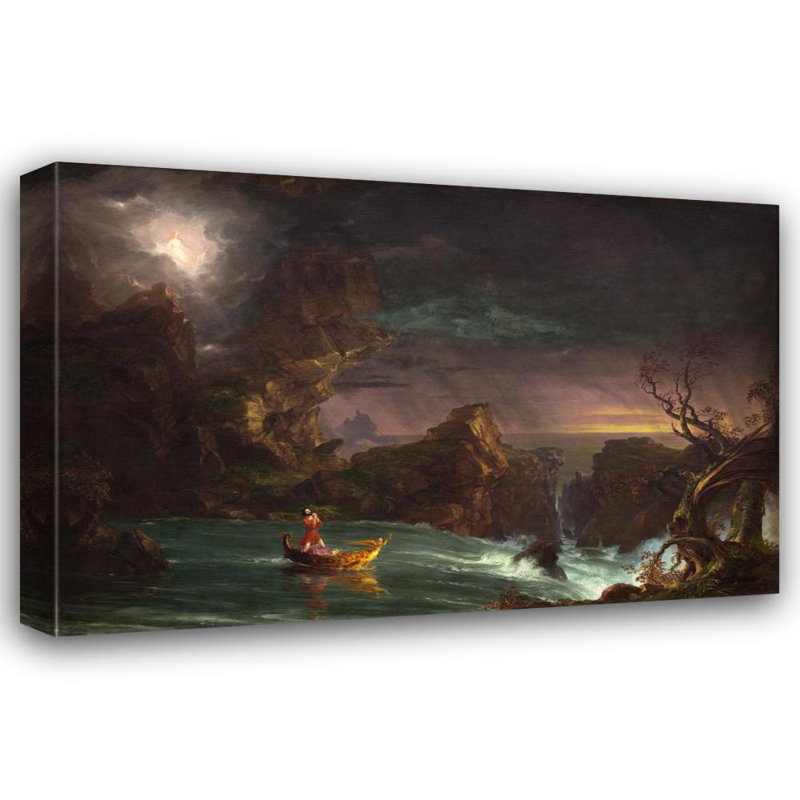 "Le voyage de la vie - virilité" par Thomas Cole - Toile tendue avec châssis, H 40 po x l 28 po