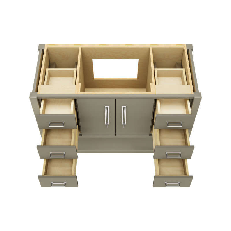 Kiawah Single Extra Wide Bath Vanity, French Olive, 48", Polished Chrome