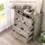 Grande commode 5 tiroirs avec tiroirs profonds et boutons en métal, commodes modernes en bois-808647144