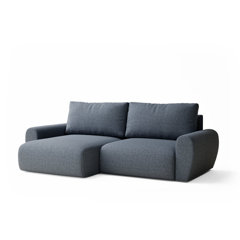 3 Seater Corner Sofa, Blue, Left Hand Facing