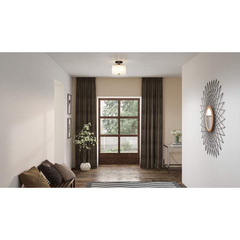 Glass Semi Flush Mount