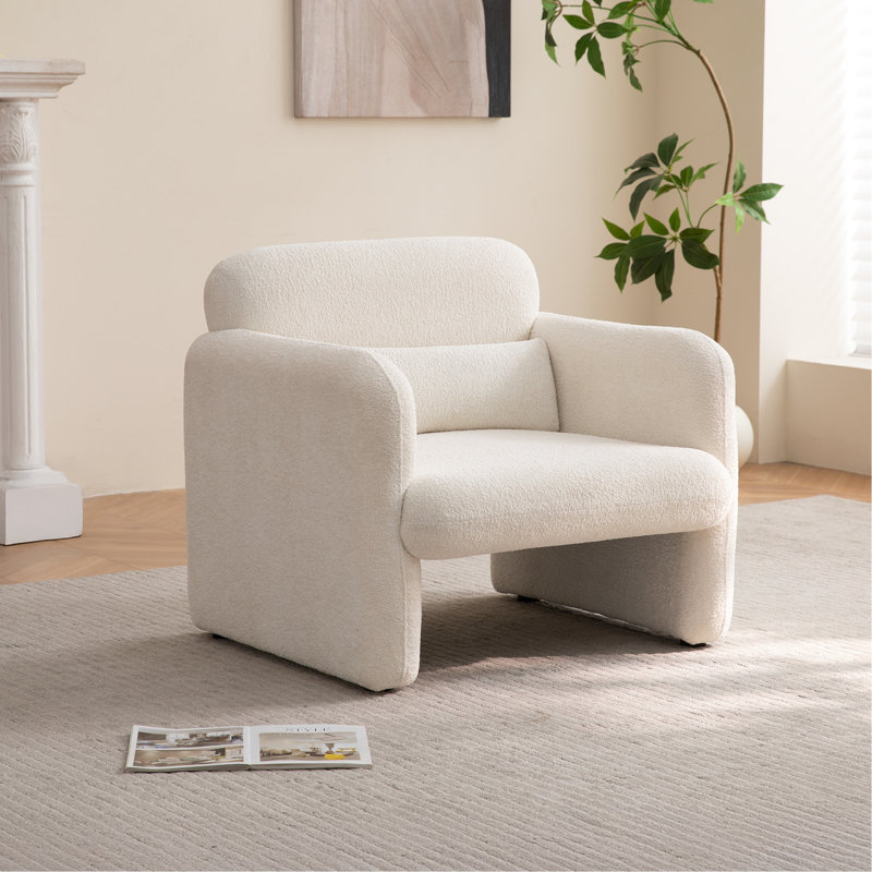 Tissu en velours de 34 po simple avec support lombaire ergonomique pour le salon et le bureau - Assemblage simple, structure de siège confortable, bonne absorption des chocs, configuration des outils
