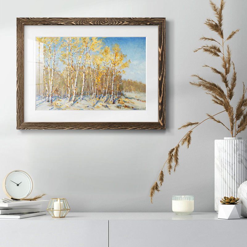 Arbres en automne, H 14 po x l 20 po x P 1,5 po, Noyer