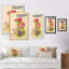 Nature morte de fleurs roses et mauves - peinture sur toile-770186694-770186690