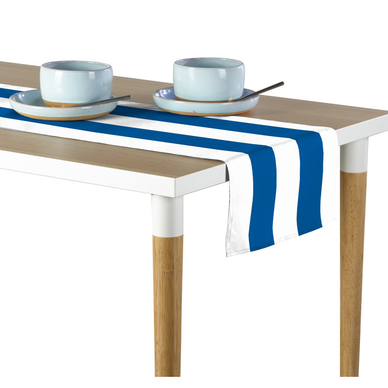 Royal  Striped Table Runner 72" x 12", 72" L x 12" W, Blue
