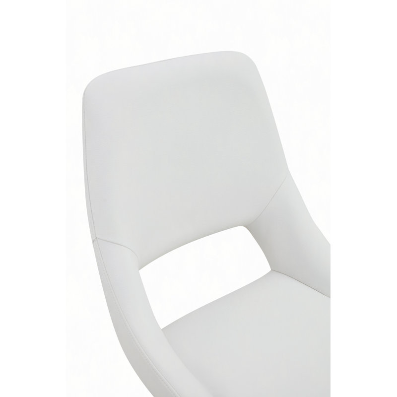 Chaises de salle à manger pivotantes et confortables, chaises de cuisine en métal avec haut dossier et revêtement en cuir résistant aux rayures.