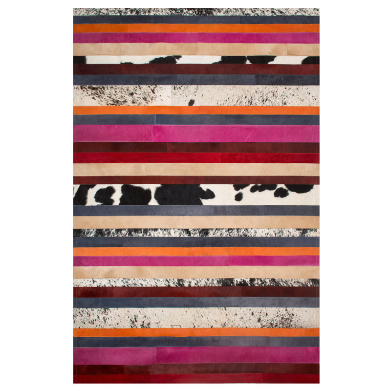 Nueva Raya Cowhide Striped Area Rug