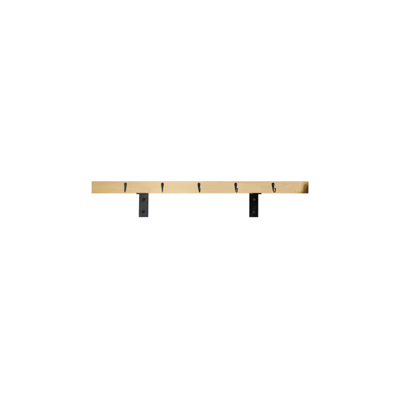 Rayne Plate Display Shelves With Hooks, Natural, 36/3/2