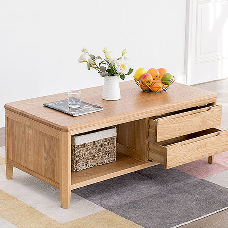 Table basse minimaliste en bois massif