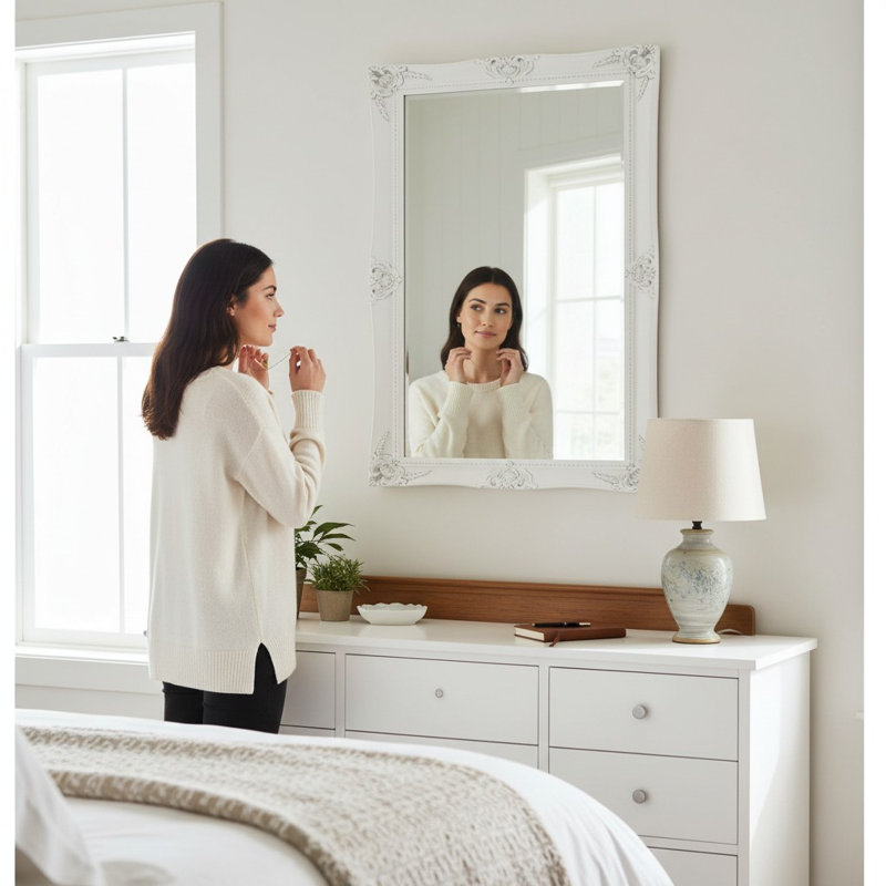 Rectangle Mirror, White