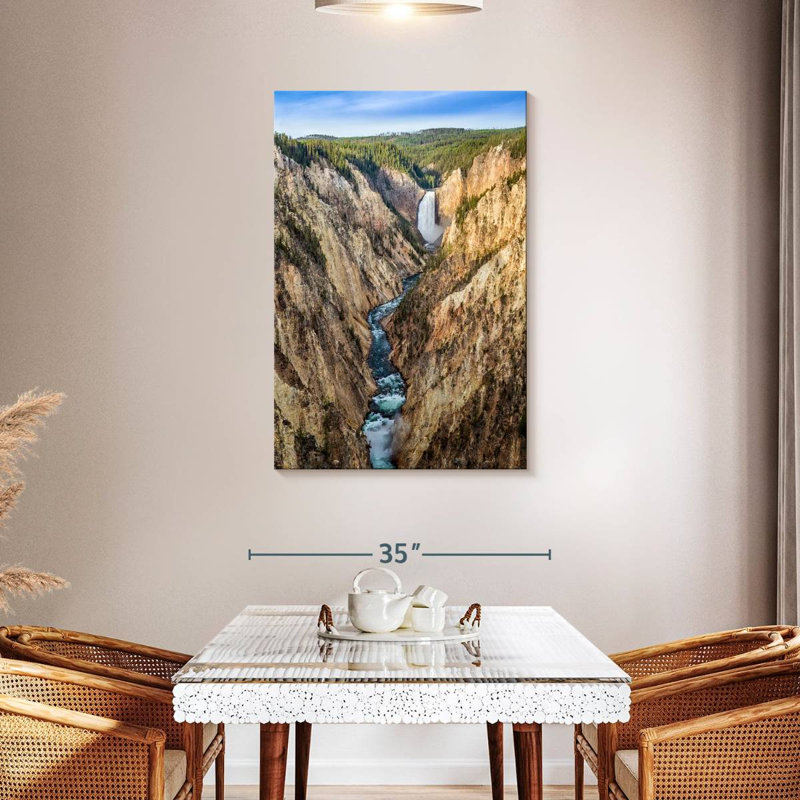 Alvord Yellowstone River Grand Canyon, H 45 po x l 30 po